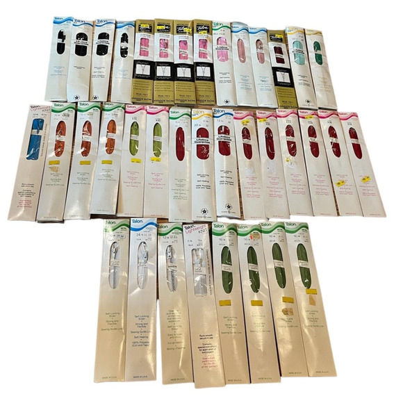Lot of 37 NEW NOS Vintage Talon Zippers - Assorted Lengths & Colors 4" to 22" - Picture 1 of 5